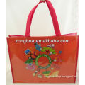 R-PET non woven printing with pvc double material shopping bags